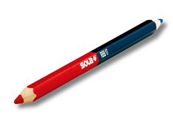 Bleistift rot-blau