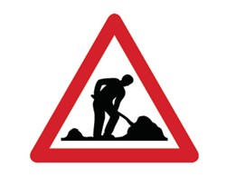 Warnschild Baustelle